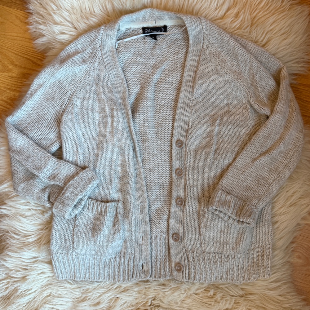 Cozy Gray Cardigan Sweater